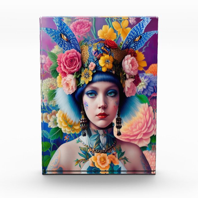 Bloc Photo Portrait de princesse florale (Devant)