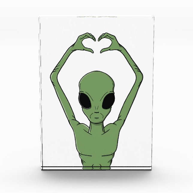 Bloc Photo Pose de cœur extraterrestre (Devant)