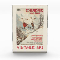 Poster de ski Vintage de Chamonix Mont Blanc