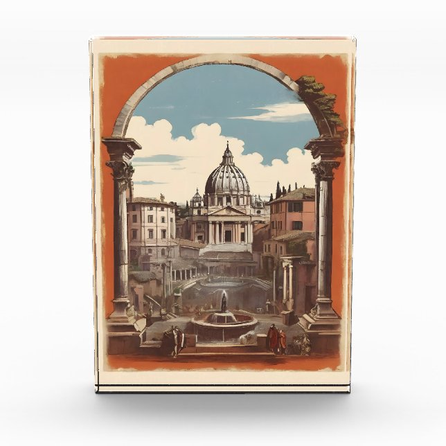 Bloc Photo Poster vintage de Rome (Devant)
