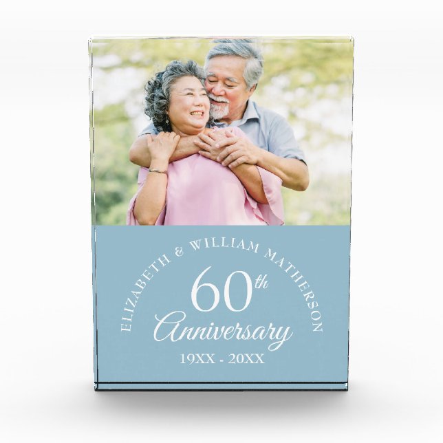 Bloc photo pour les 60 ans de mariage de diamant (Devant)