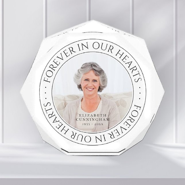 Bloc Photo Pour toujours dans nos coeurs Mémorial Élégante ph (Créateur téléchargé)