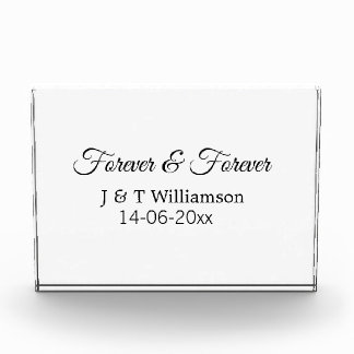 Bloc Photo Pour toujours & toujours ajouter nom de couple dat