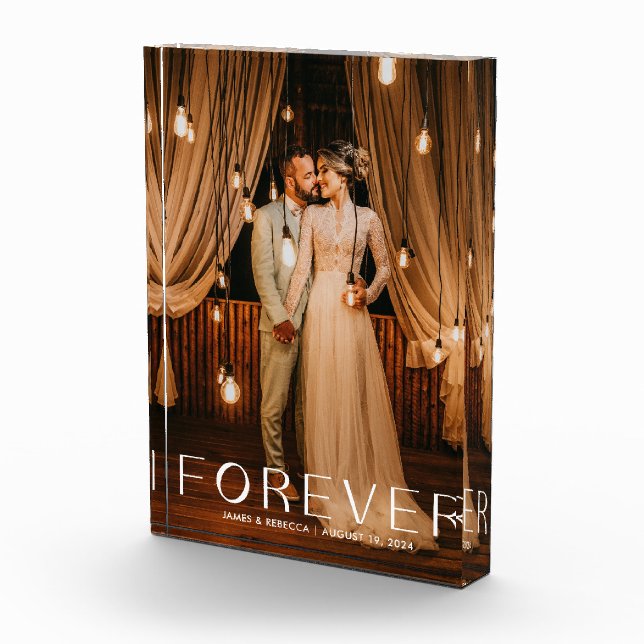 Bloc Photo Pour toujours un Mariage romantique moderne Keepsa (Droite)