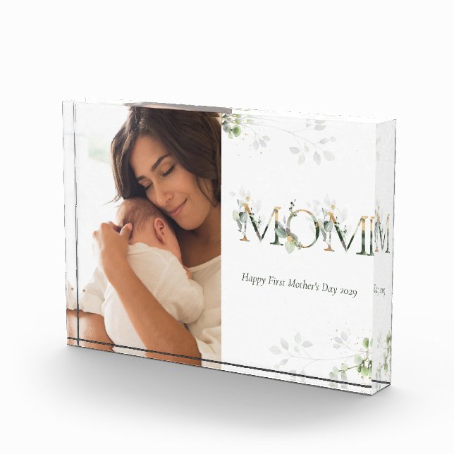 Bloc Photo Première Fête des mères Lettres botaniques Photo (Droite)