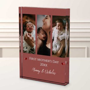 Bloc Photo Première fête des mères Trois photos Collage en te