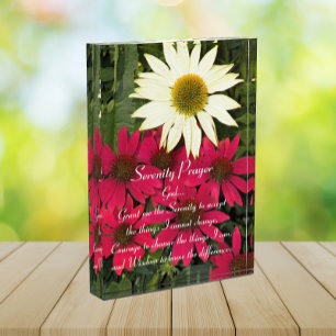 Bloc Photo Prière Sérénité Confleurs rouges Floral
