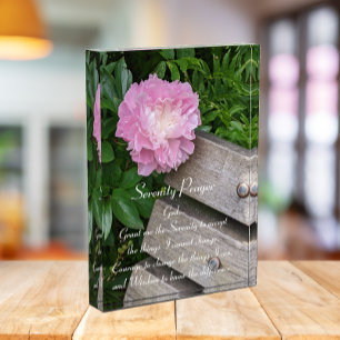 Bloc Photo Prière Sérénité Pink Peony Fleuve Floral