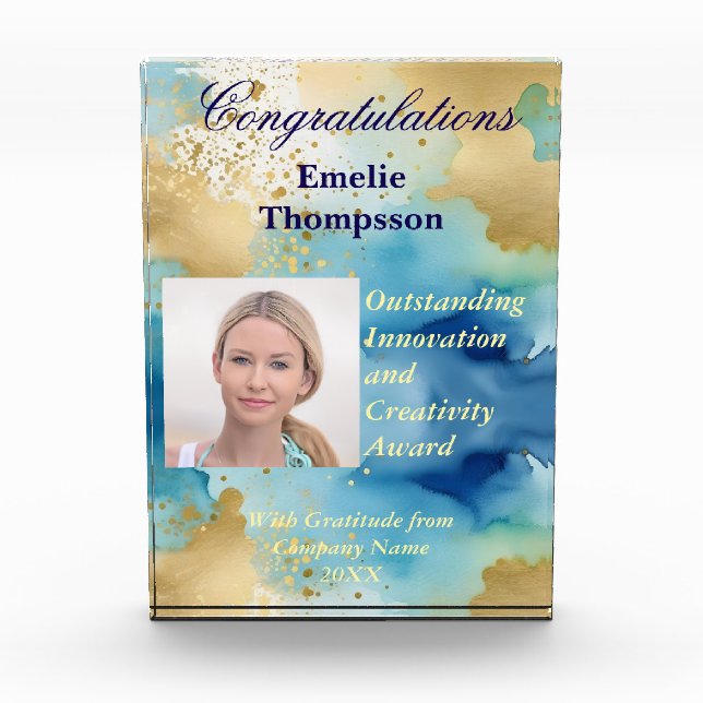 Bloc Photo Prix de créativité pour l'innovation Abstraite ble (Devant)