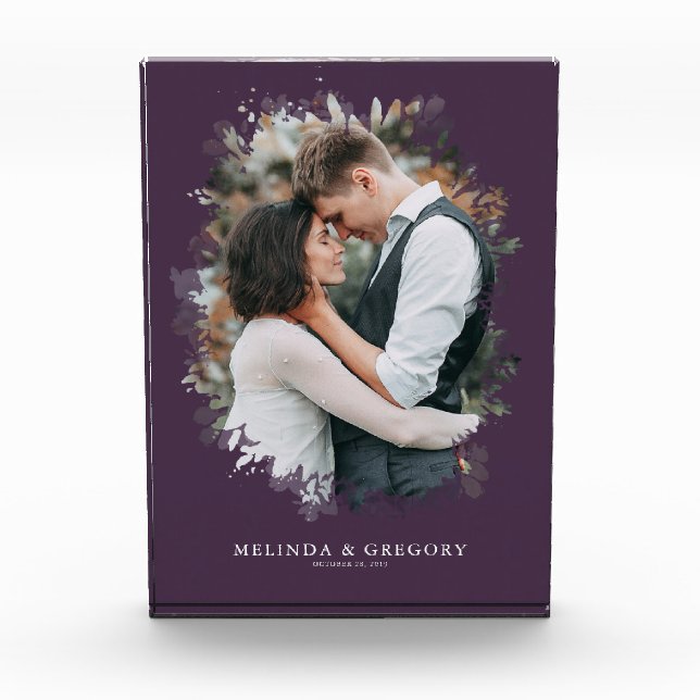 Bloc Photo Purple Modern Custom Photo Cadeau Décor Maison (Devant)