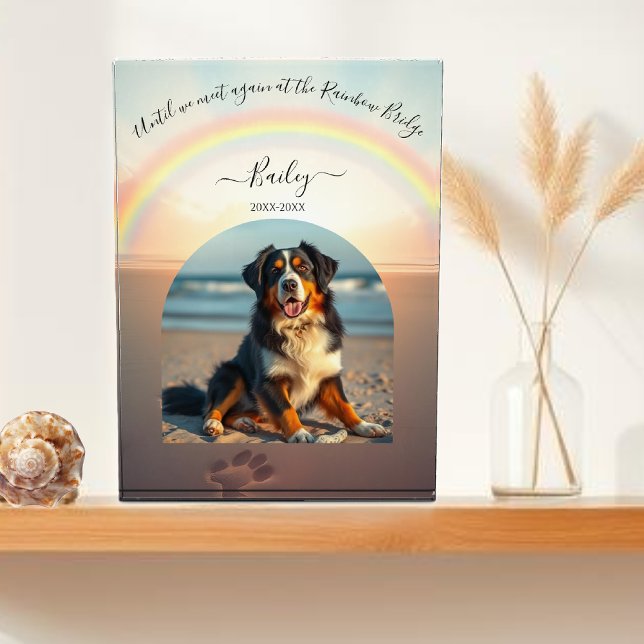 Bloc Photo Rainbow Bridge Beach Custom Pet (Rainbow Bridge-Beach Custom Dog Photo Block )