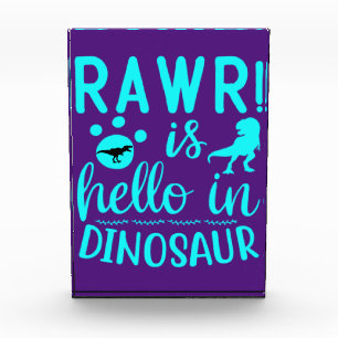 Bloc Photo Rawr ! Est Hello in Dinosaur Photo Block