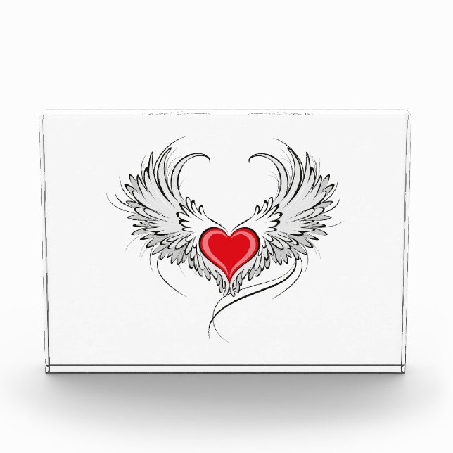 Bloc Photo Red Angel Coeur avec ailes (Devant)