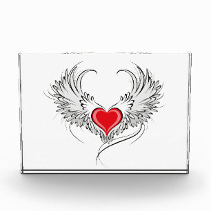 Bloc Photo Red Angel Coeur avec ailes