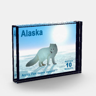Bloc Photo Renard arctique - Alaska Postage