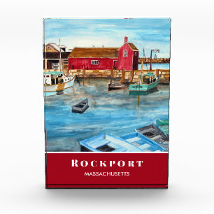 Bloc Photo Rockport Harbour Massachusetts Nouvelle-Angleterre