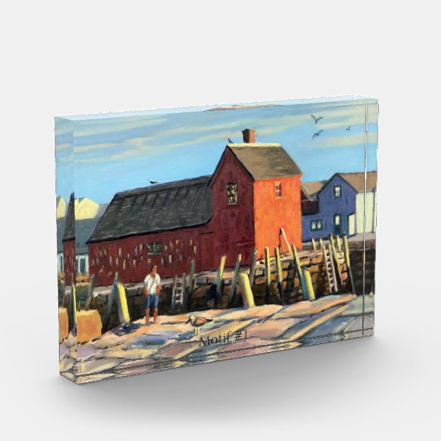 Bloc Photo Rockport MA Pittoresque Motif #1 Pêche Shopping (Gauche)