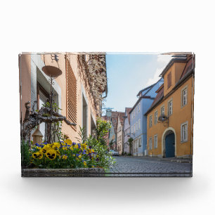 Bloc Photo Rue colorée à Rothenburg ob der Tauber