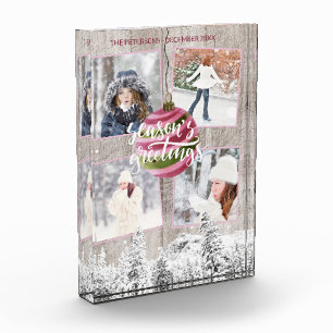 Bloc Photo Rustic Winter Wonderland Grange Wood Photo Collage