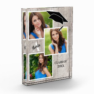Bloc Photo Rustic Wood Senior Portrait Collage