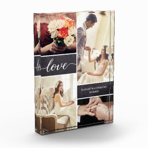 Bloc Photo Rustique Mariage Photo Collage Love script