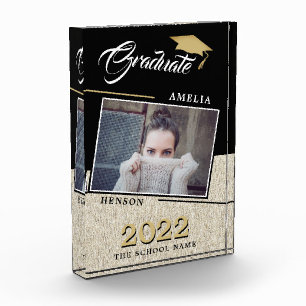 Bloc Photo Rustique moderne Beige 2022 Graduate Graduation