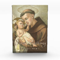 Saint Antoine de Padoue avec Bébé Jésus Latin