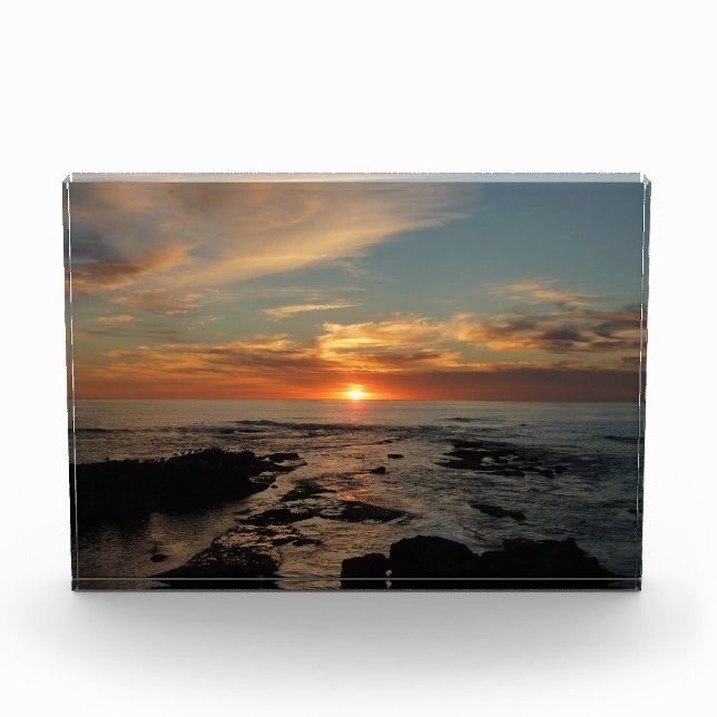 Bloc Photo San Diego Sunset II California Seascape (Devant)