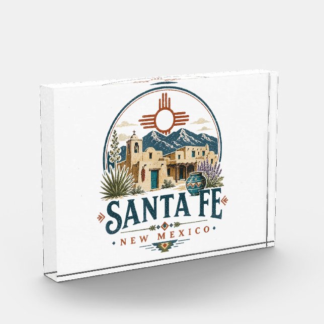 Bloc Photo Santa Fe Nouveau-Mexique Architecture Adobe Sud-Ou (Gauche)
