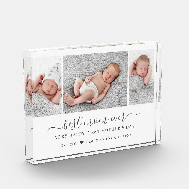 Bloc Photo Script de fête des mères Meilleure maman de tous l (Gauche)