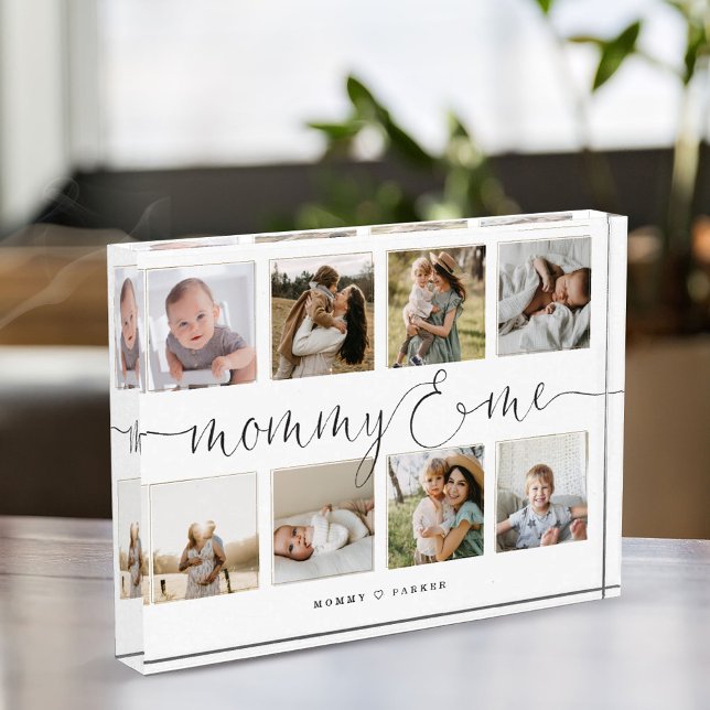 Bloc Photo Script élégant Maman & Me | Collage de la grille d (Créateur téléchargé)