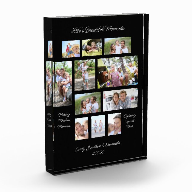 Bloc Photo Sentimental Words 11 Photo Collage Noir (Gauche)