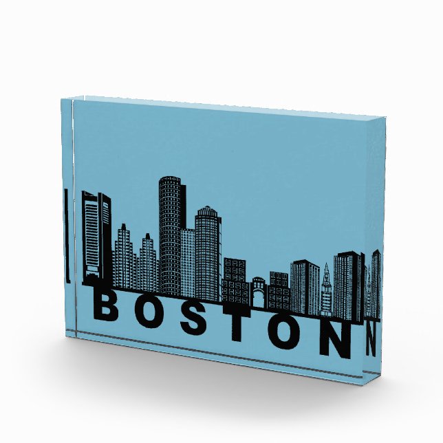 Bloc Photo Silhouette de l'horizon de Boston  (Droite)