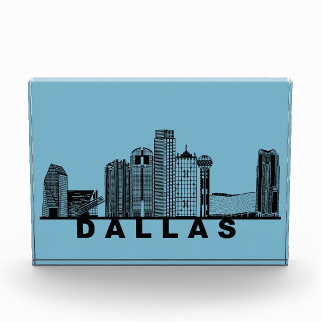 Bloc Photo Silhouette de l'horizon de Dallas  (Devant)