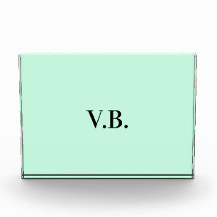 Bloc Photo Simple couleur unie ajouter nom texte monogramme
