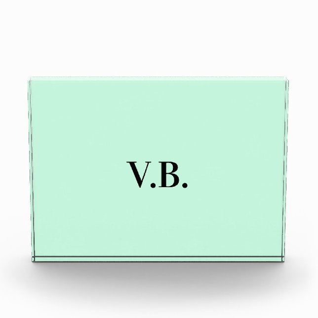 Bloc Photo Simple couleur unie ajouter nom texte monogramme  (Devant)