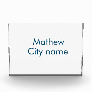 Bloc Photo simple lettre initiale monogramme ajouter votre no