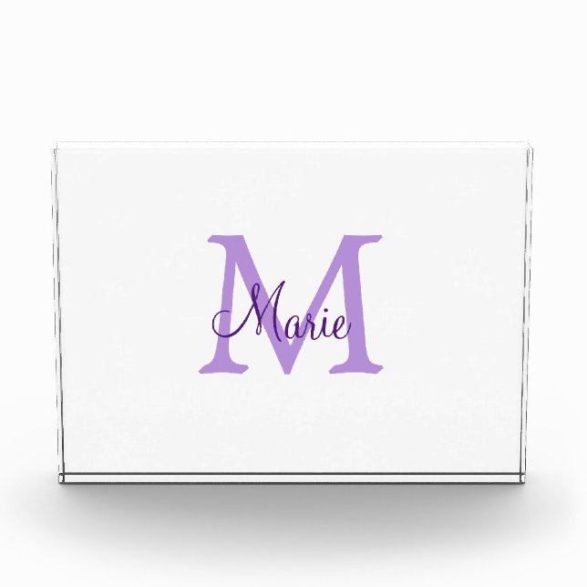 Bloc Photo simple minimal add name monogram pink red   throw  (Devant)