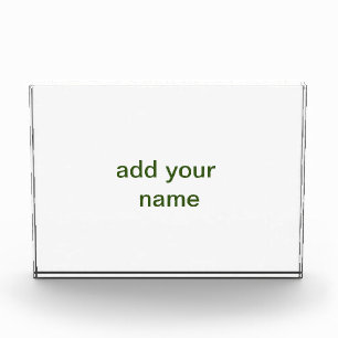 Bloc Photo Simple minimal vert ajoutez votre texte nom photo 