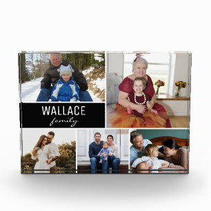 Bloc Photo Simple Modern Family Name Photo Collage