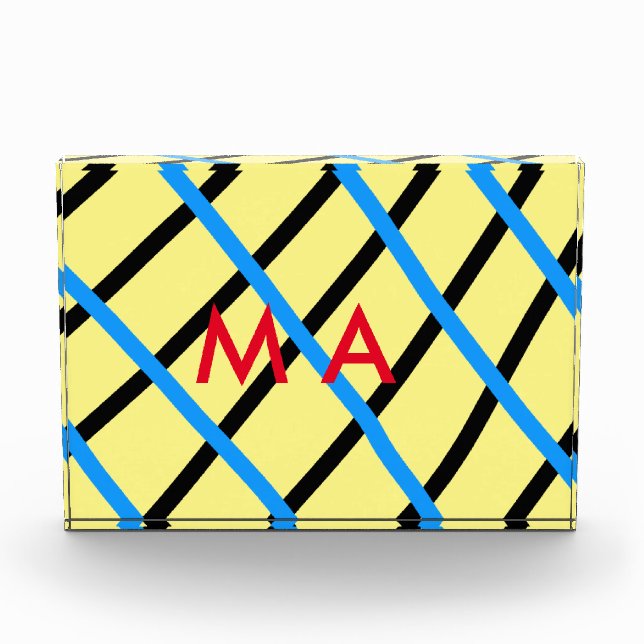 Bloc Photo Simple monogramme ajouter votre nom lettre man min (Devant)