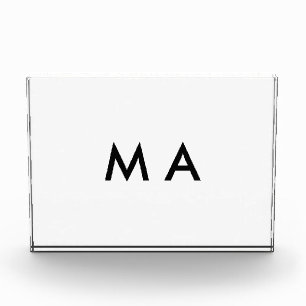 Bloc Photo Simple monogramme ajoutez votre lettre de nom homm