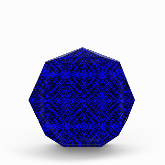Bloc Photo Simple Scribble | Carreaux miroir | Bleu | (Devant)
