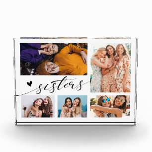 Bloc Photo Sisters Moderne Script Photo Collage