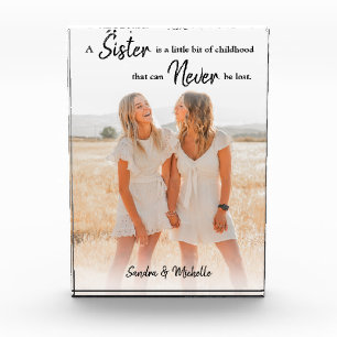 Bloc Photo Soeur Cadeau photo personnalisé
