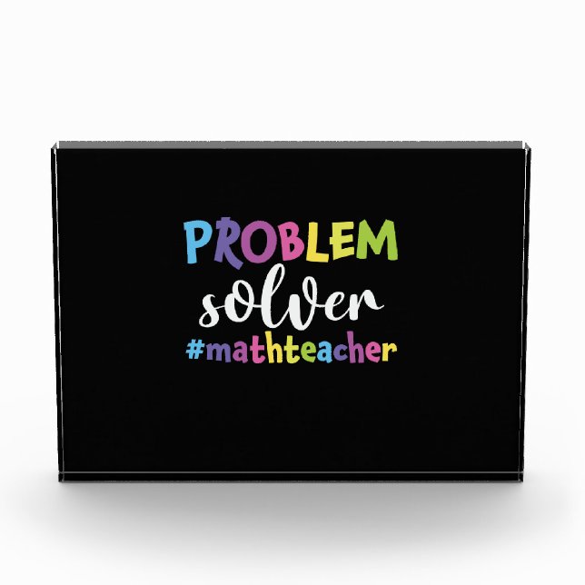 Bloc Photo Solveur du problème de l'enseignant en mathématiqu (Devant)