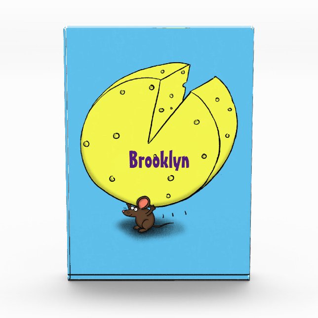 Bloc Photo Souris mignonne avec dessin animé au fromage (Devant)