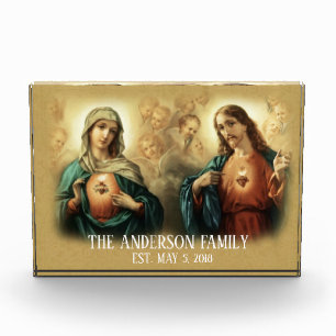 Bloc Photo Souvenir de famille de Jésus de coeur de Vierge