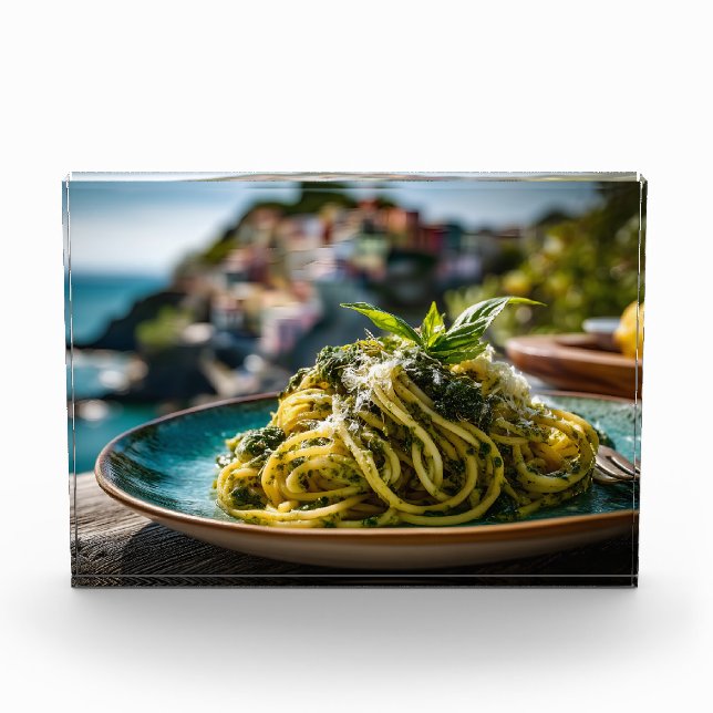 Bloc Photo Spaghetti au citron Basil Pesto - Terrasse côtière (Devant)