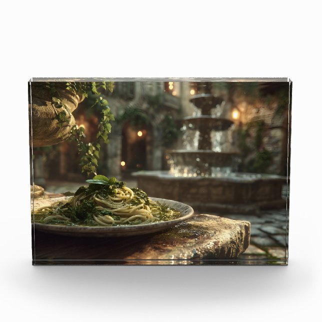 Bloc Photo Spaghetti avec Broccoli Rabe (Devant)